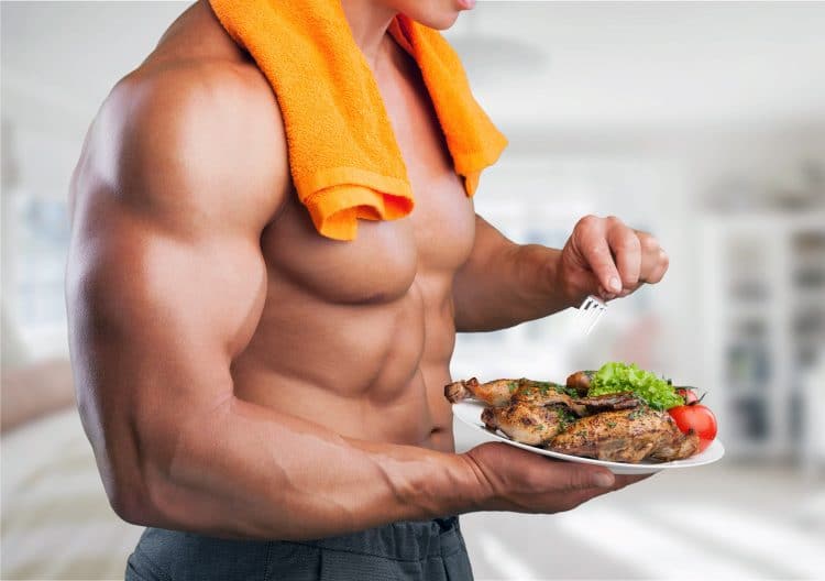 Bodybuilder Eating